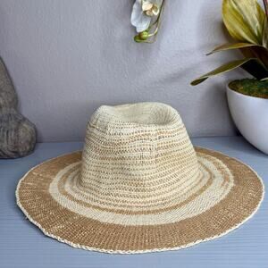 Free People hat woven boho beach dipped crown wide brim summer beach